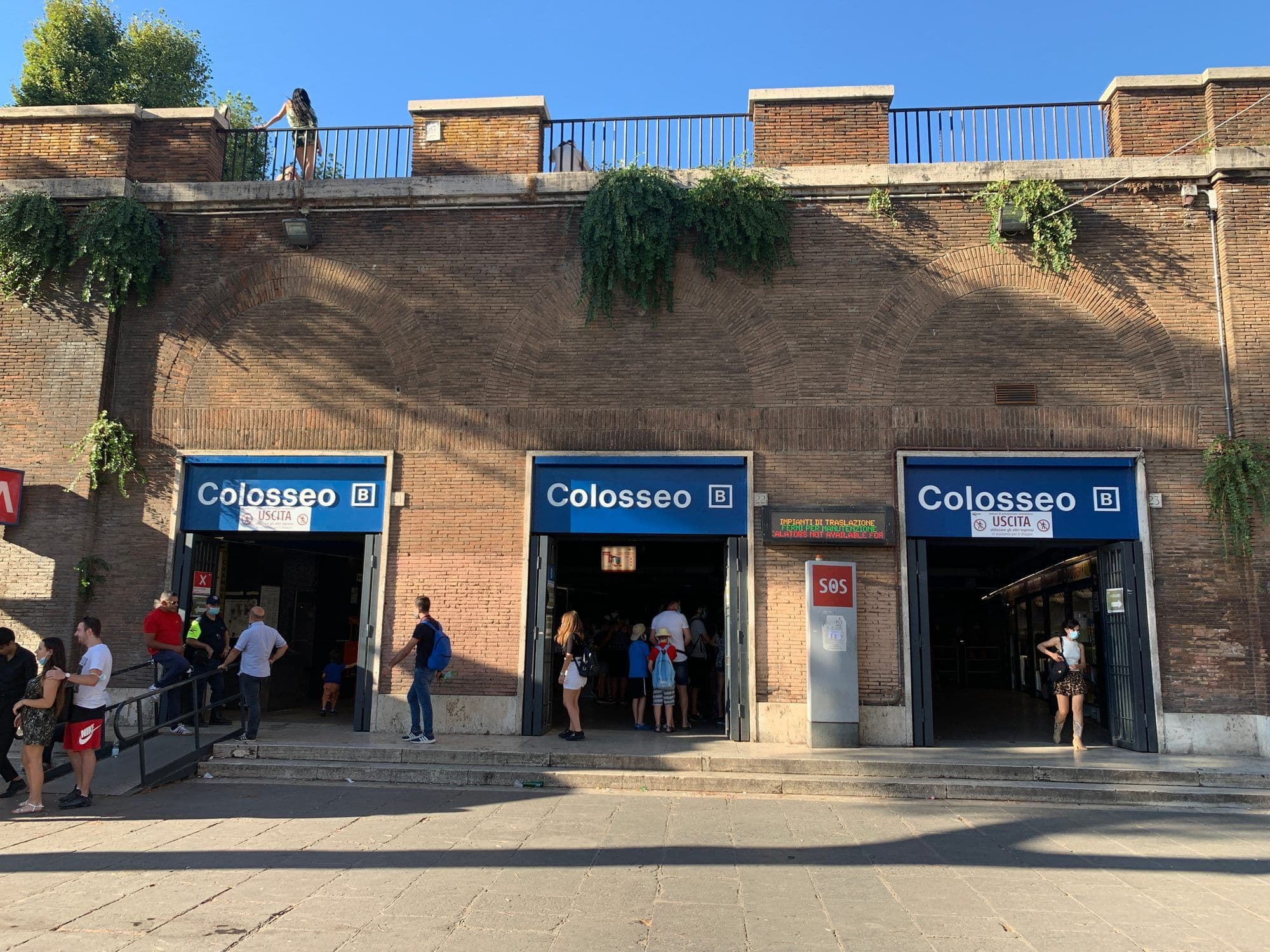 Entrance to Colosseo Metro station, Piazza del Colosseo, Rome